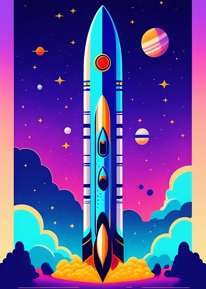 Rocket in space Sky