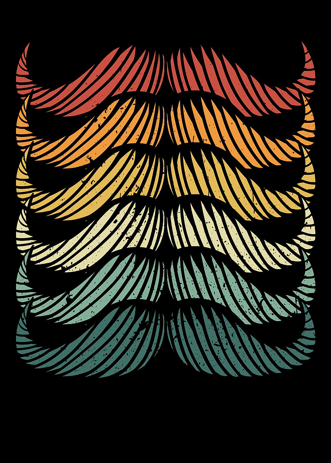 Awesome beards colorful