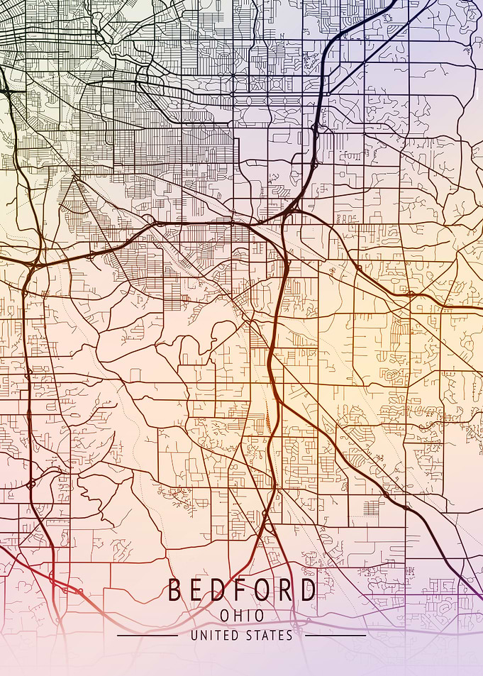 Bedford Ohio USA City Map