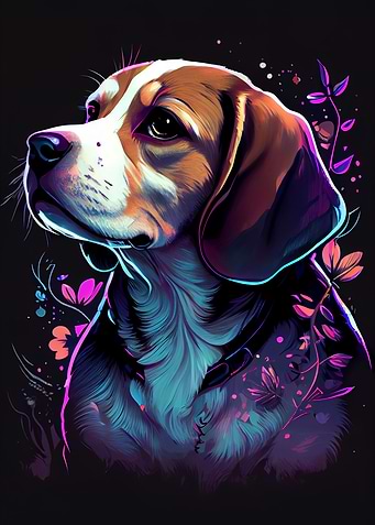 Beagle Colorful Dog