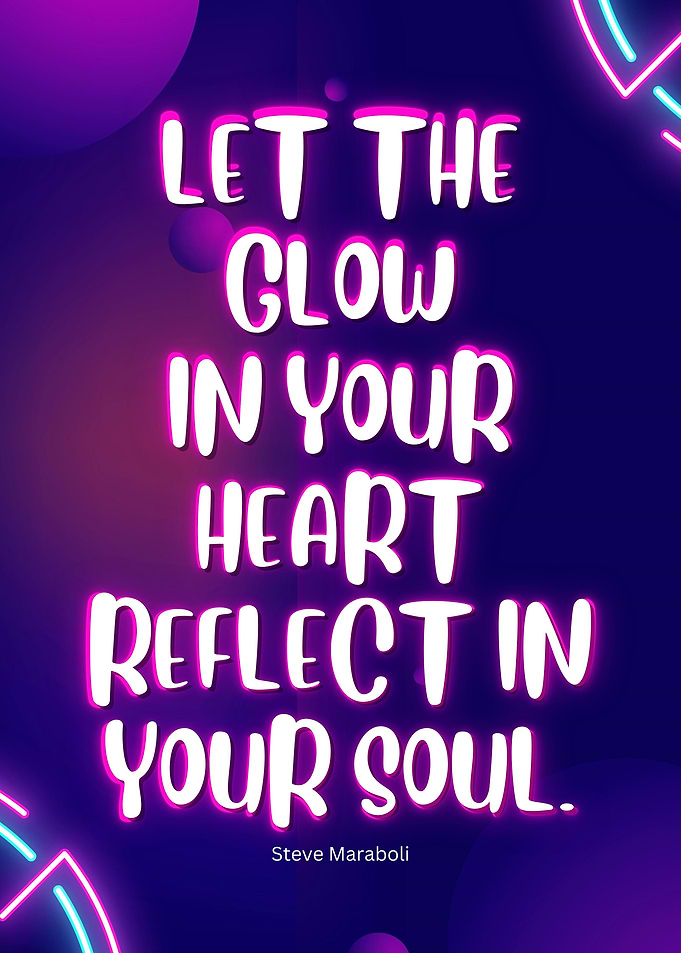 inspirational quote glow