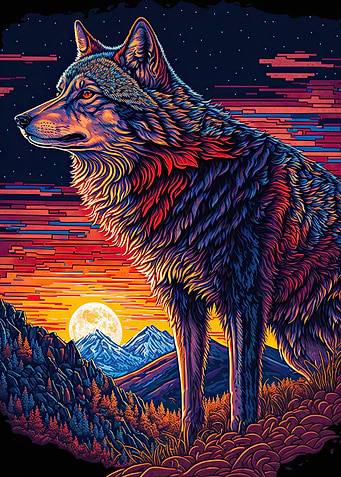 Wolf Art Series Style 1