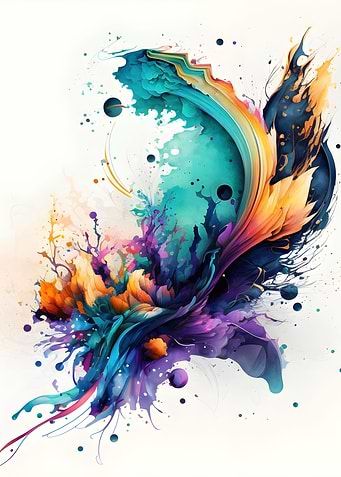 Abstract Waves Painting