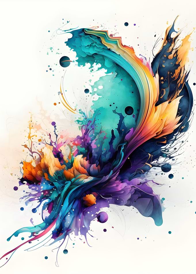 Abstract Waves Painting