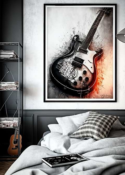 Electric Guitar — metal poster wall art