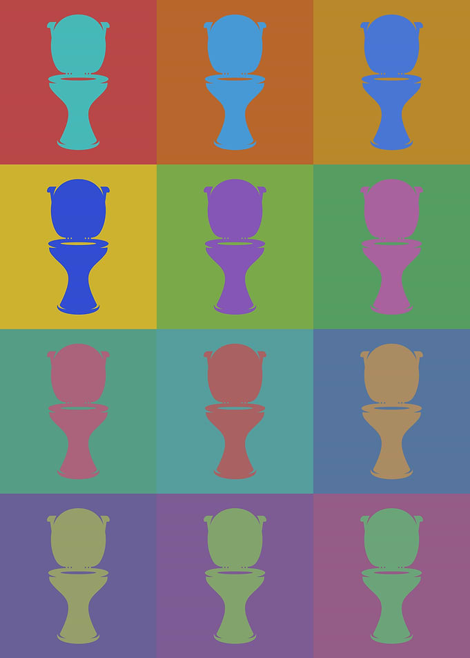 Toilet Icons Pop Art
