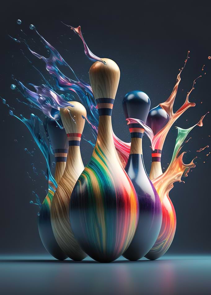 Abstract Bowling Art