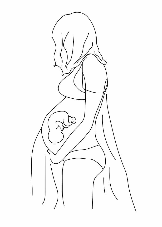 One Line Art Woman