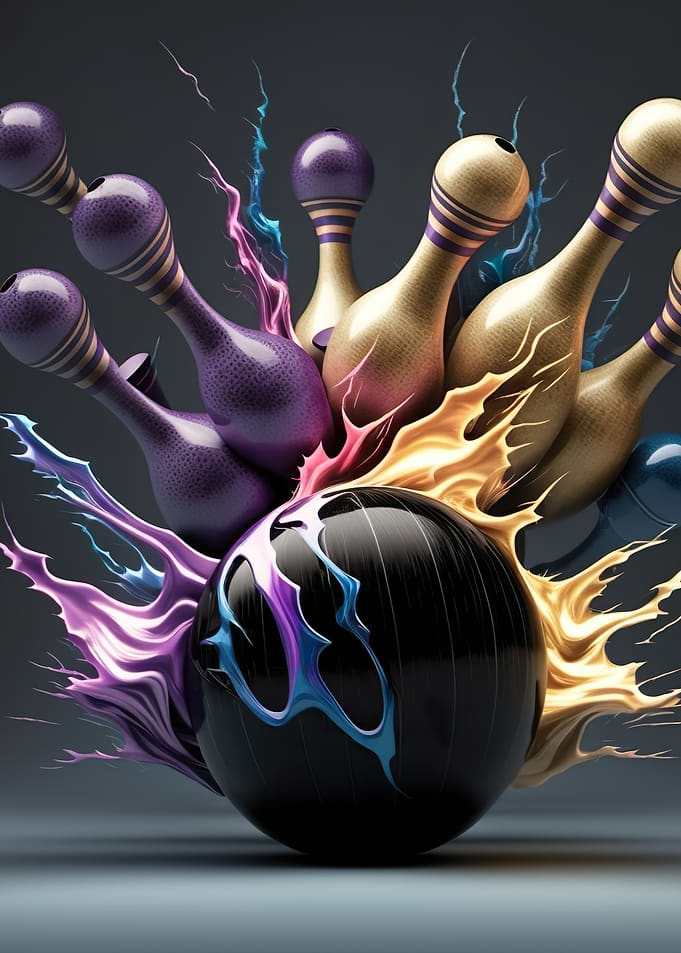 Abstract Bowling Artwork