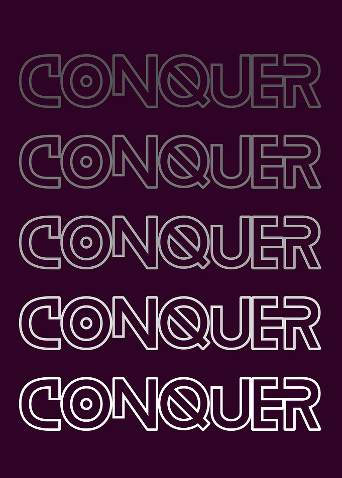 conquer inspirational word