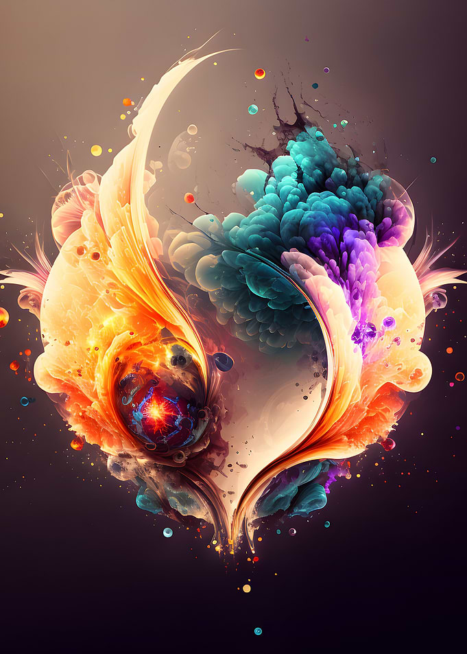 Abstract Clouds Painting