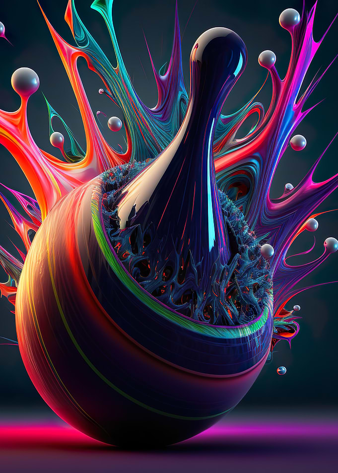 Abstract Bowling Artwork