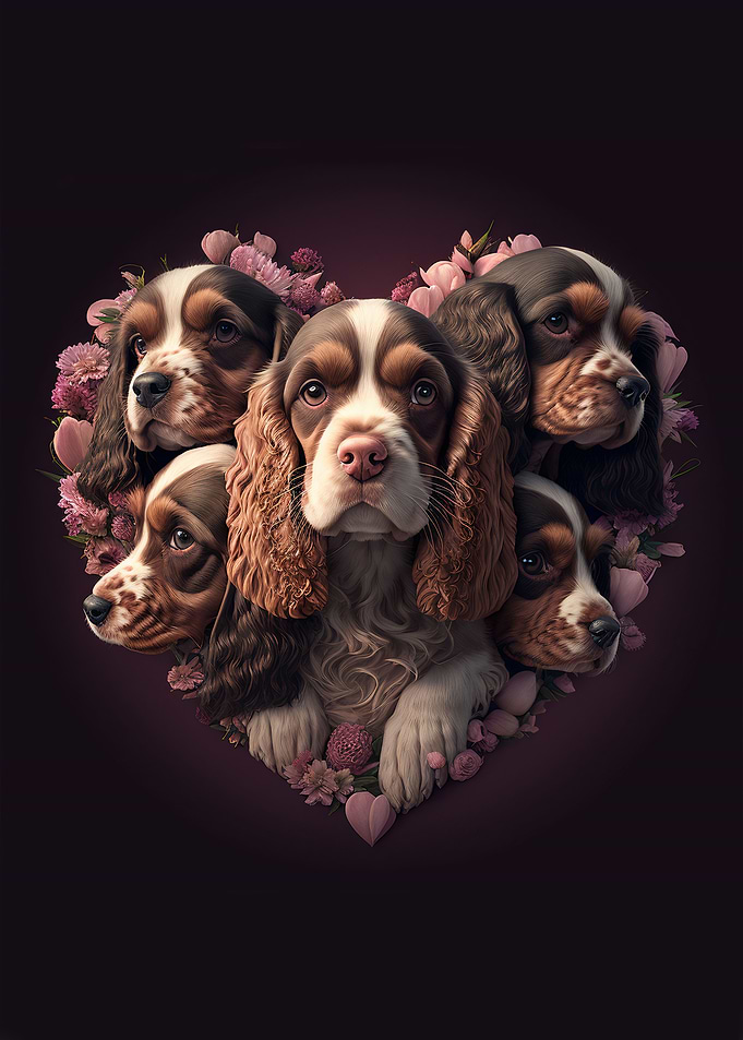 Cockier Spaniel dogs