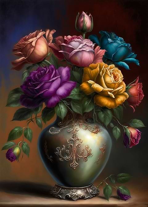 Mesmerizing Petals — metal poster wall art