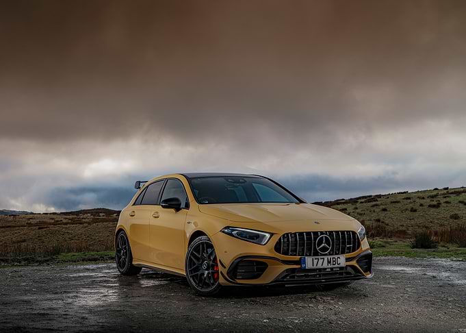 yellow Mercedes