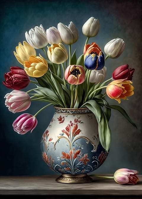 Vibrant Vases — metal poster wall art