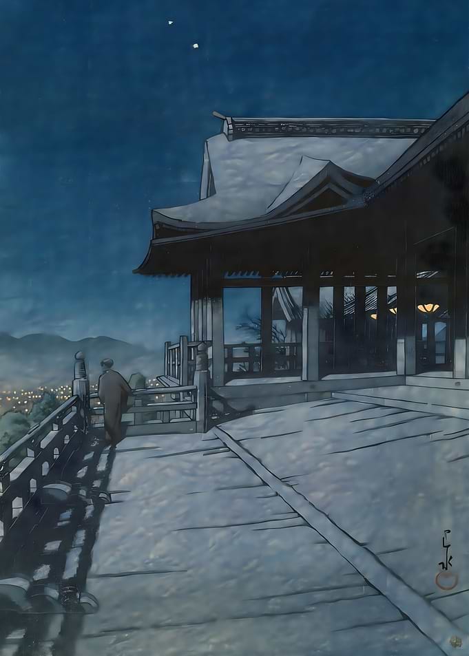 Ukiyo e Kiyomizu Temple