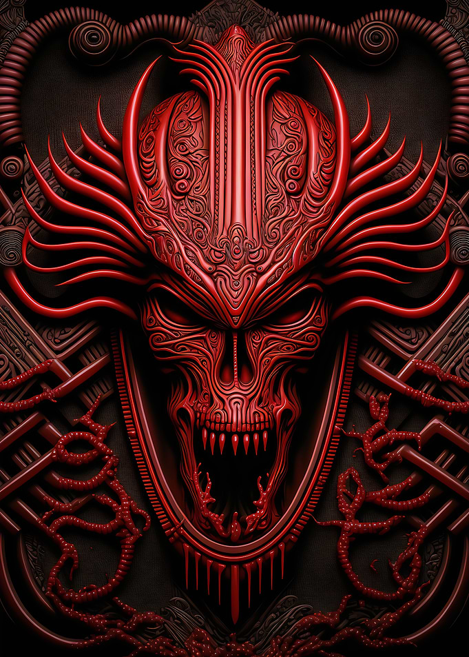 Red Metalic Alien