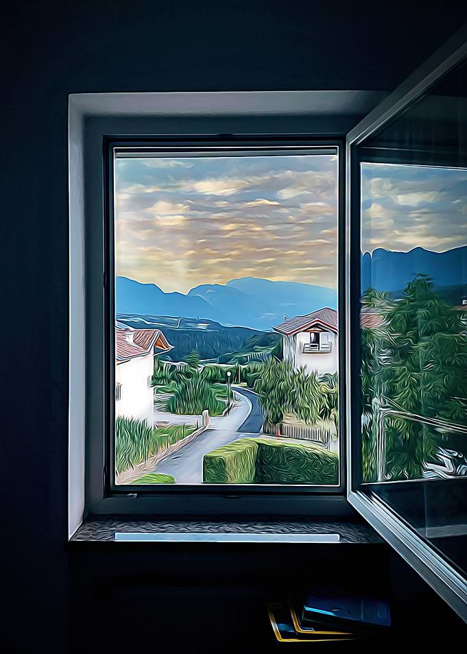 The Alps from the window