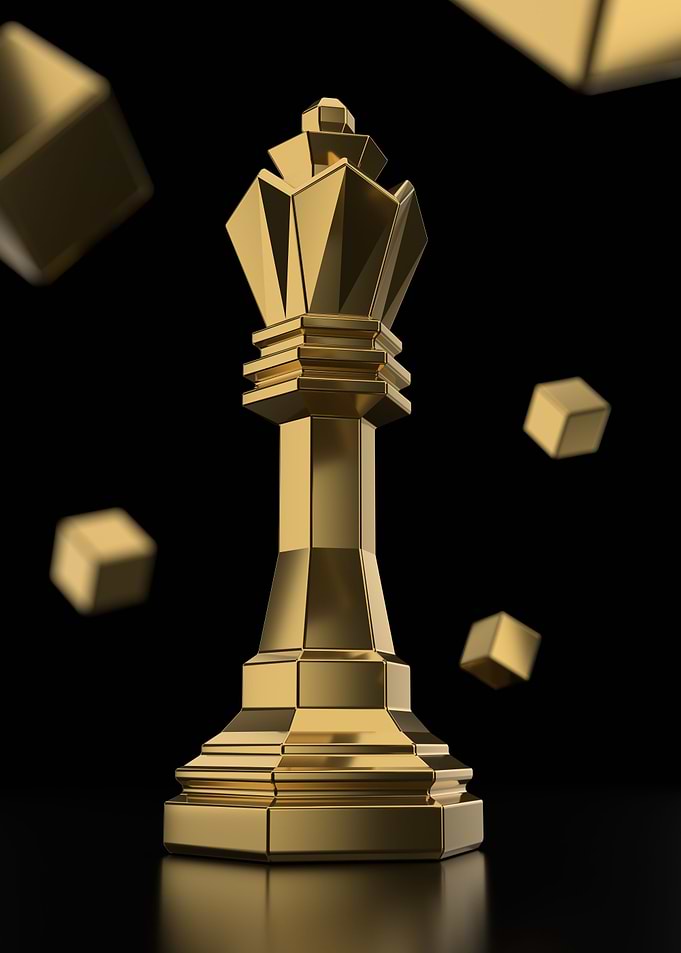 Golden Chess Queen