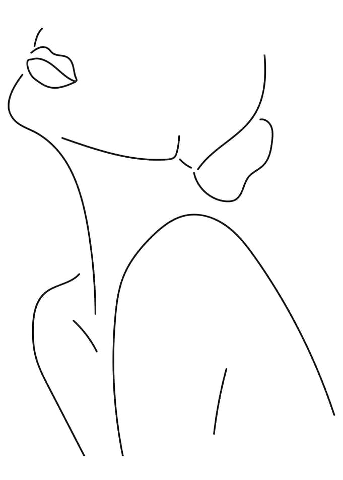 One Line Art Woman