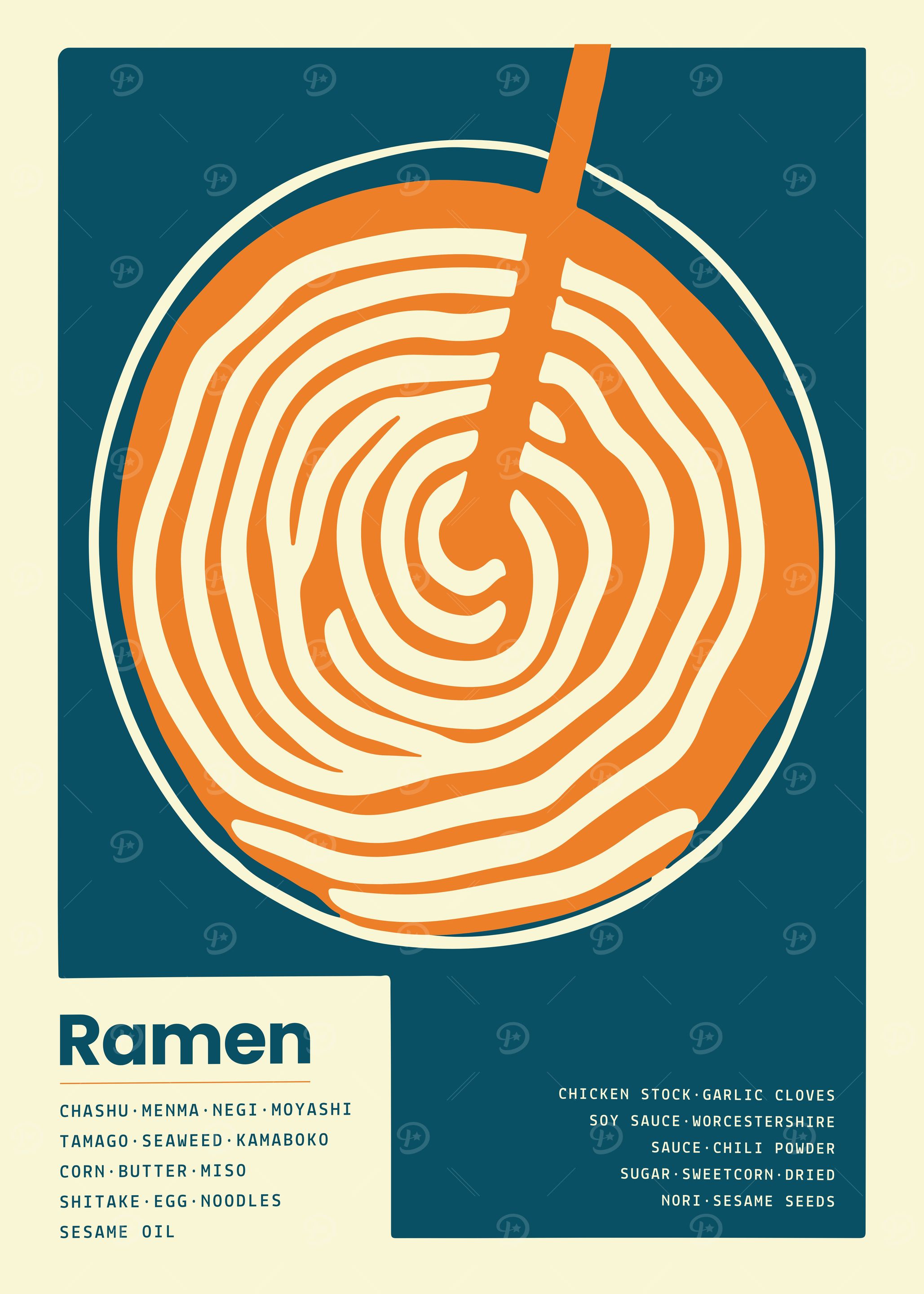 Illustrated Ramen Poster