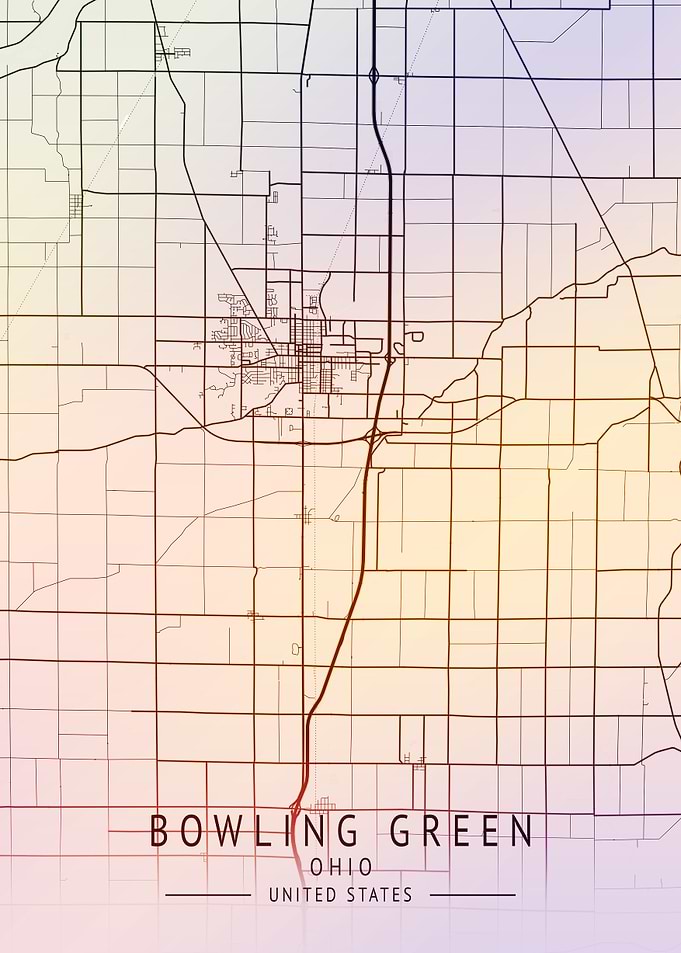 Bowling Green Ohio USA Map