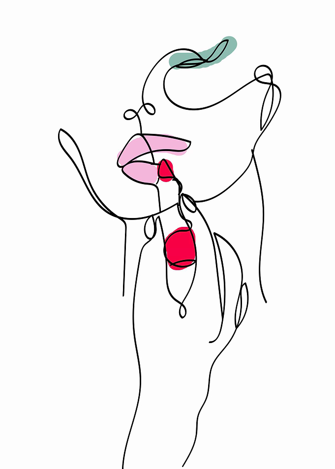 One Line Art Woman