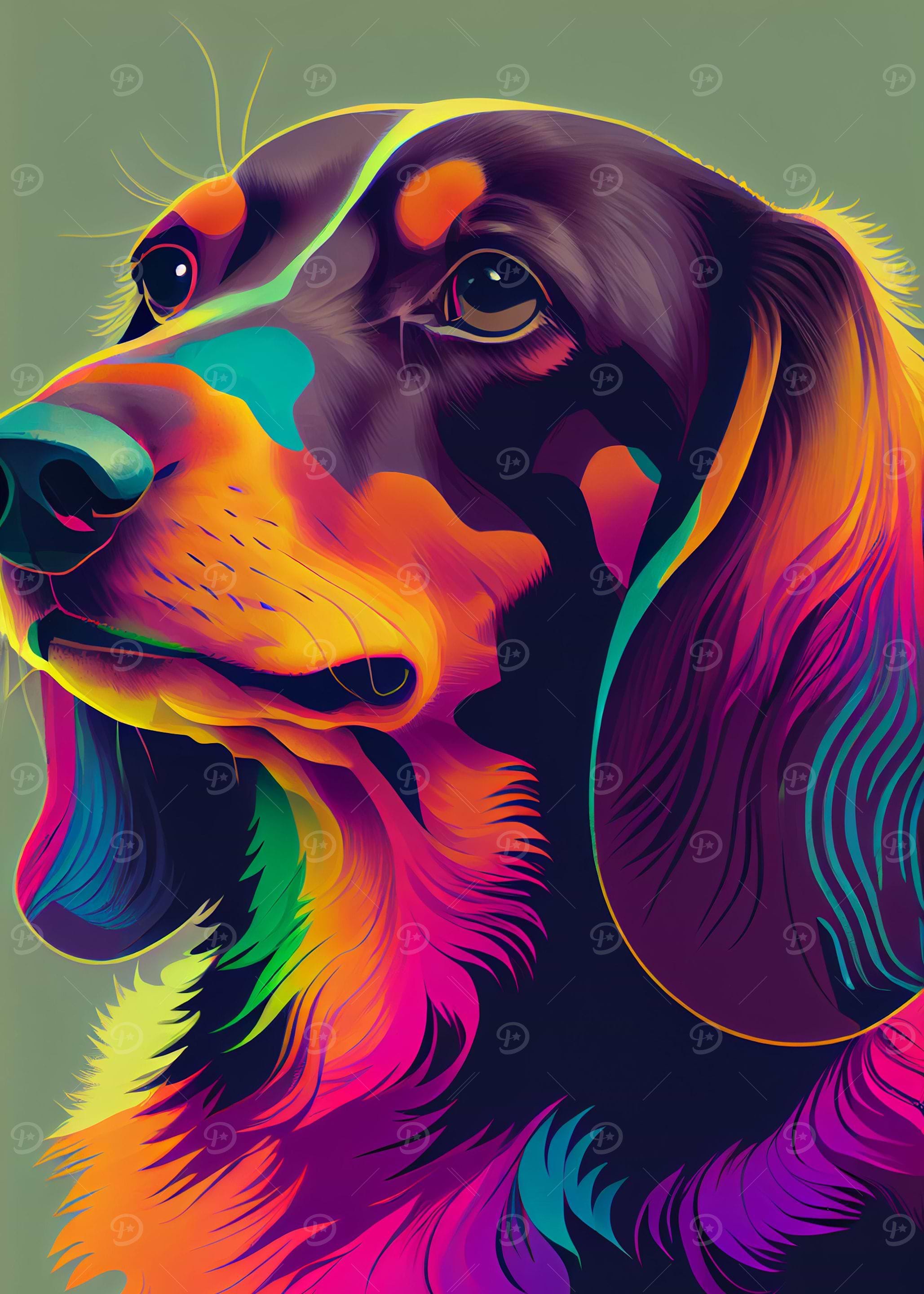 Dachshund Colorful Dog