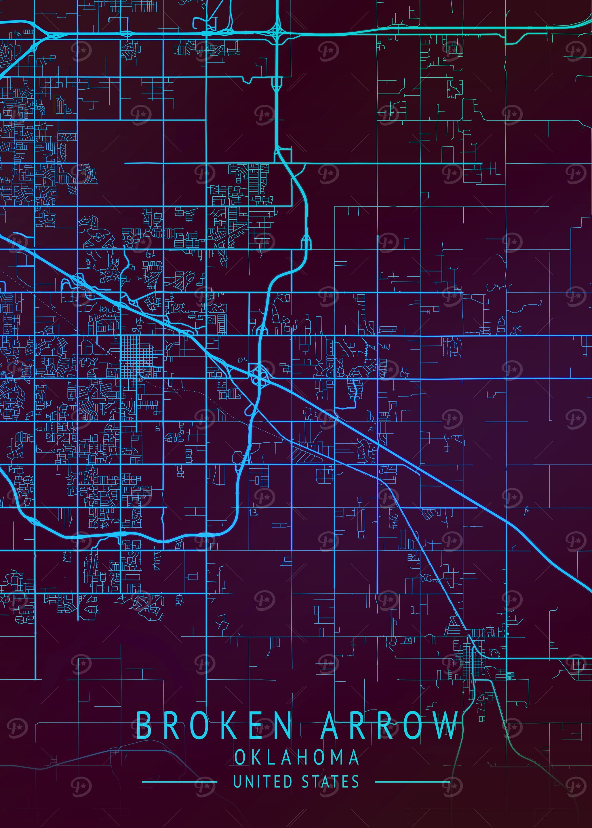 Broken Arrow City Map