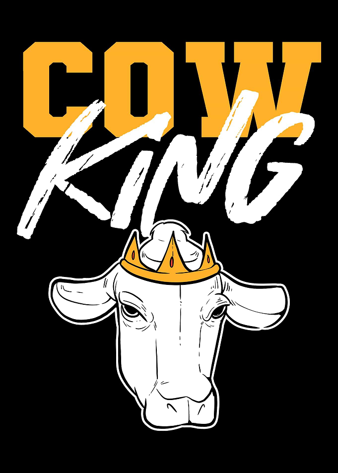 Cow King Cowman Gift
