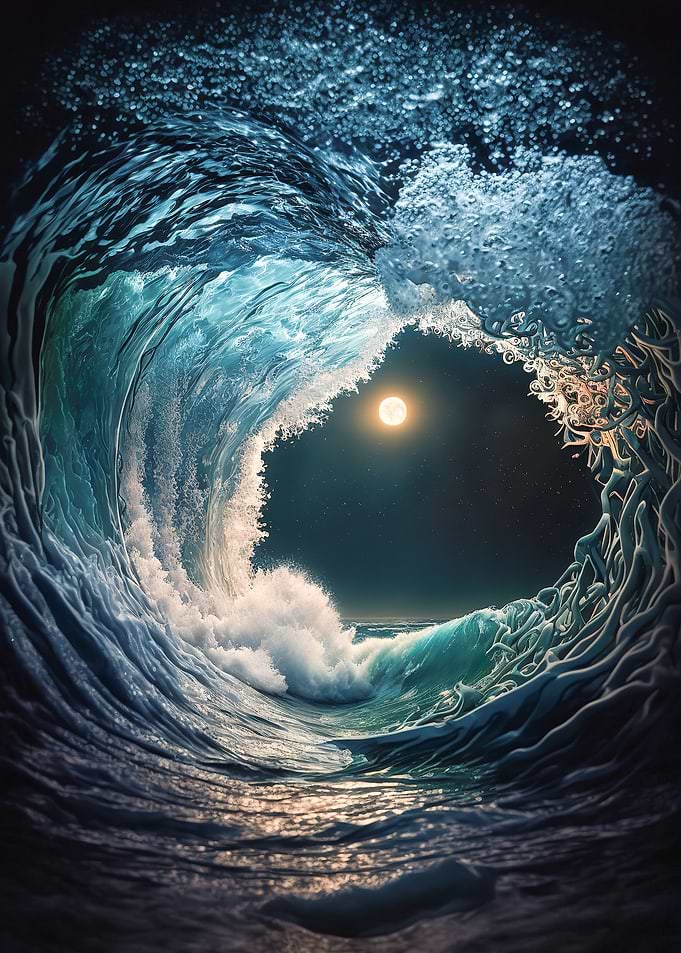 Great wave landscape