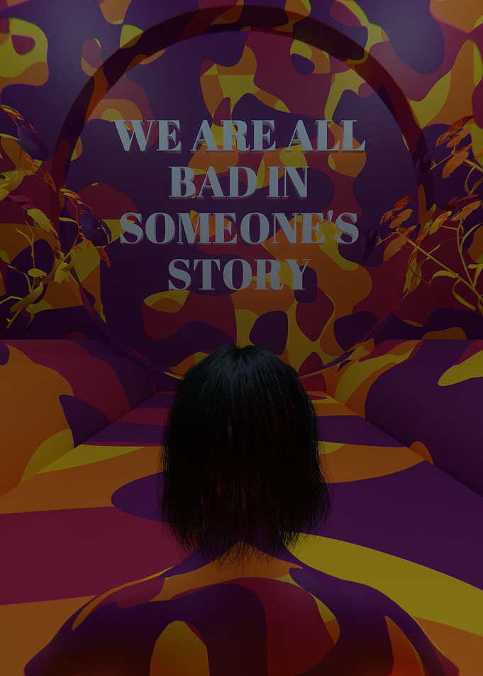 We Bad Colorful 3D Quote