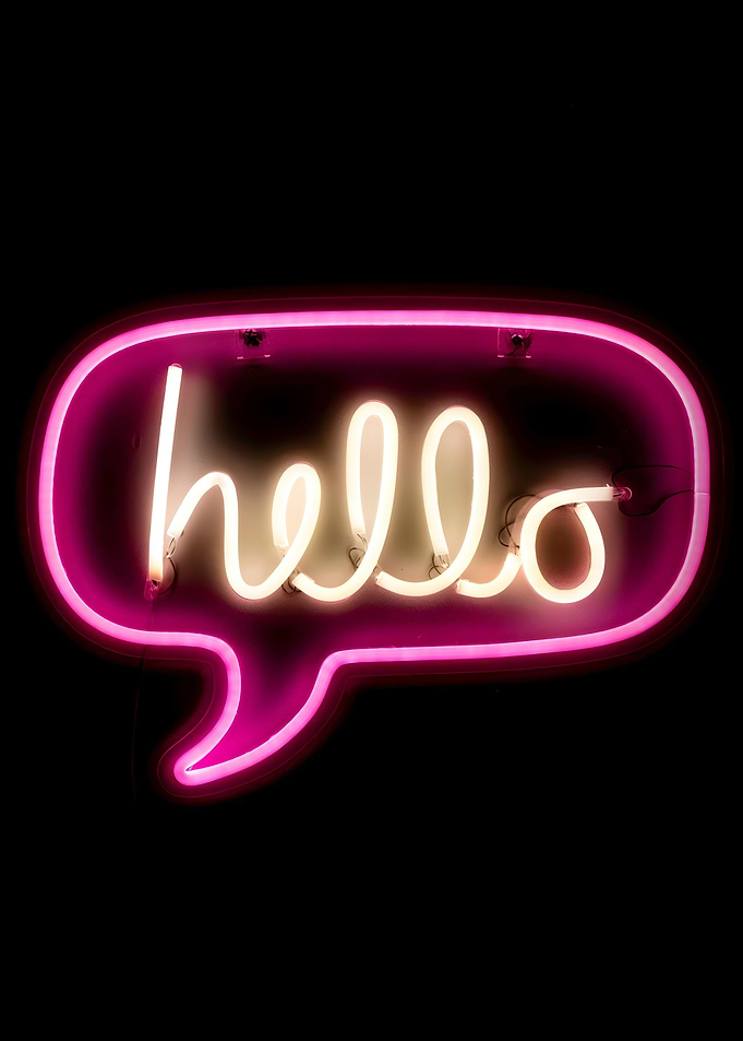neon text