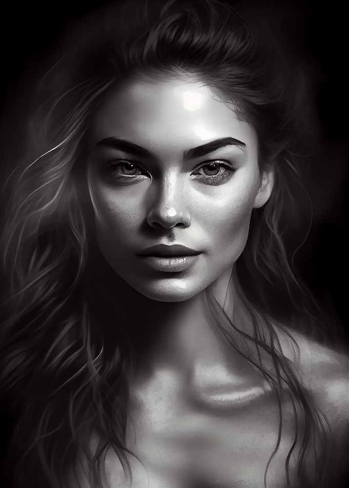 Woman Charcoal Portrait