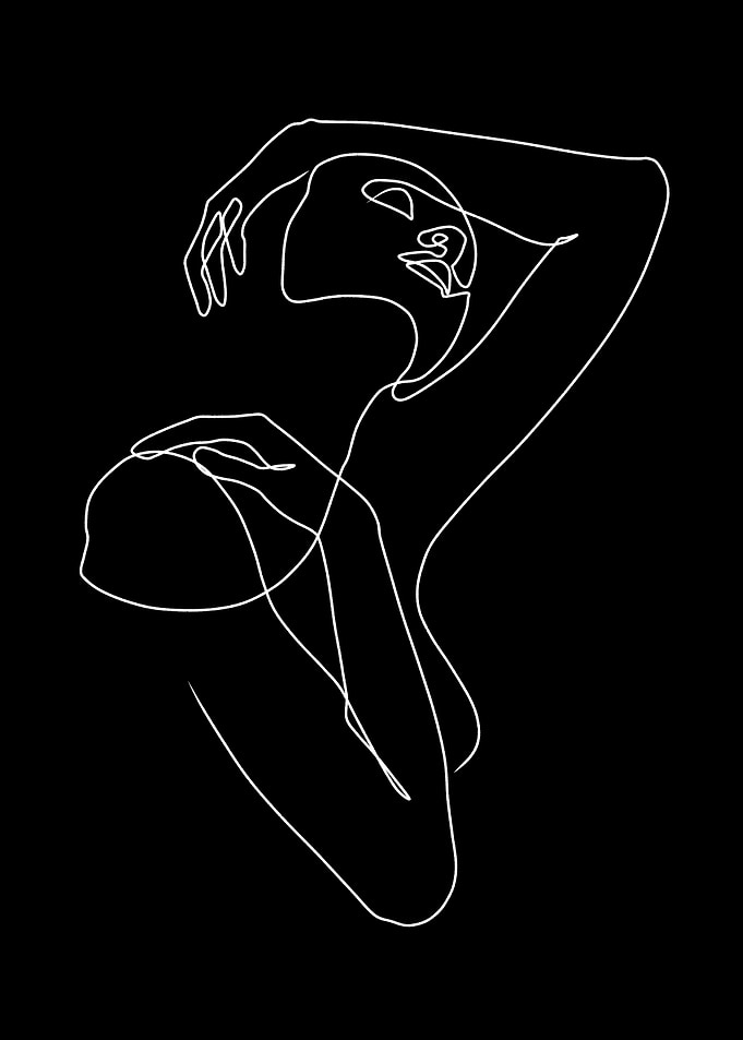 black white sexy line
