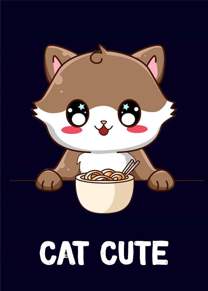 cat cute ramen