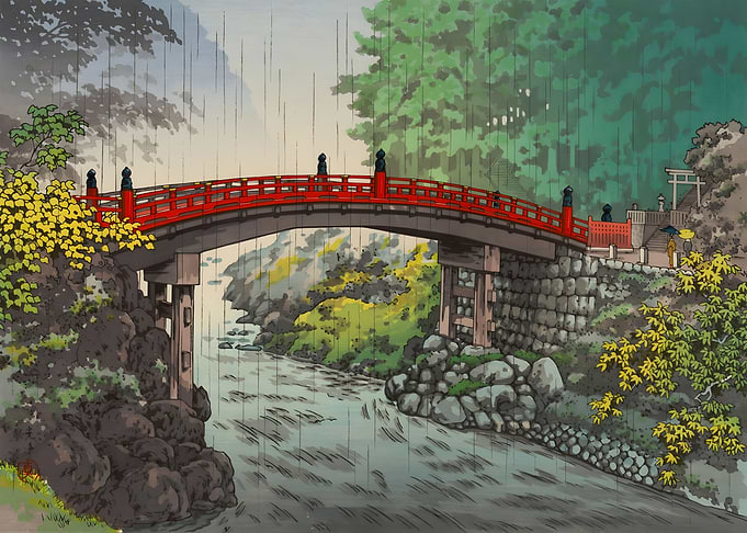 Ukiyo e Sacred Bridge