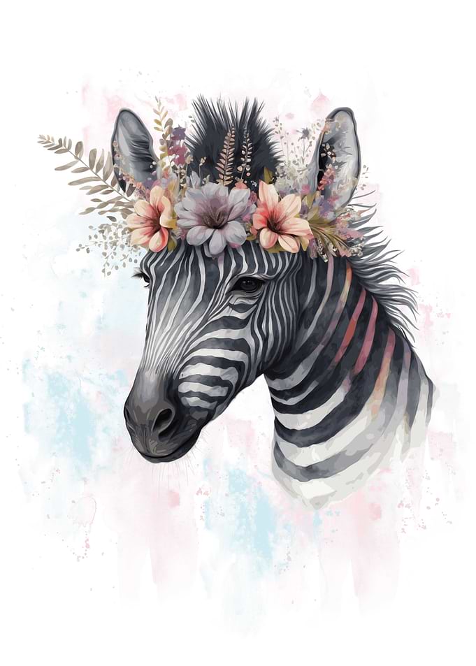 Watercolor Zebra Painting