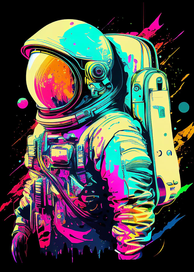 Asstronaut Pop art