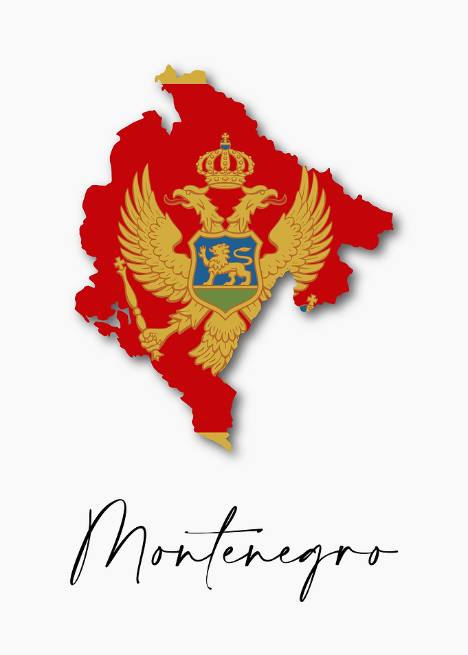 Montenegro Country Map