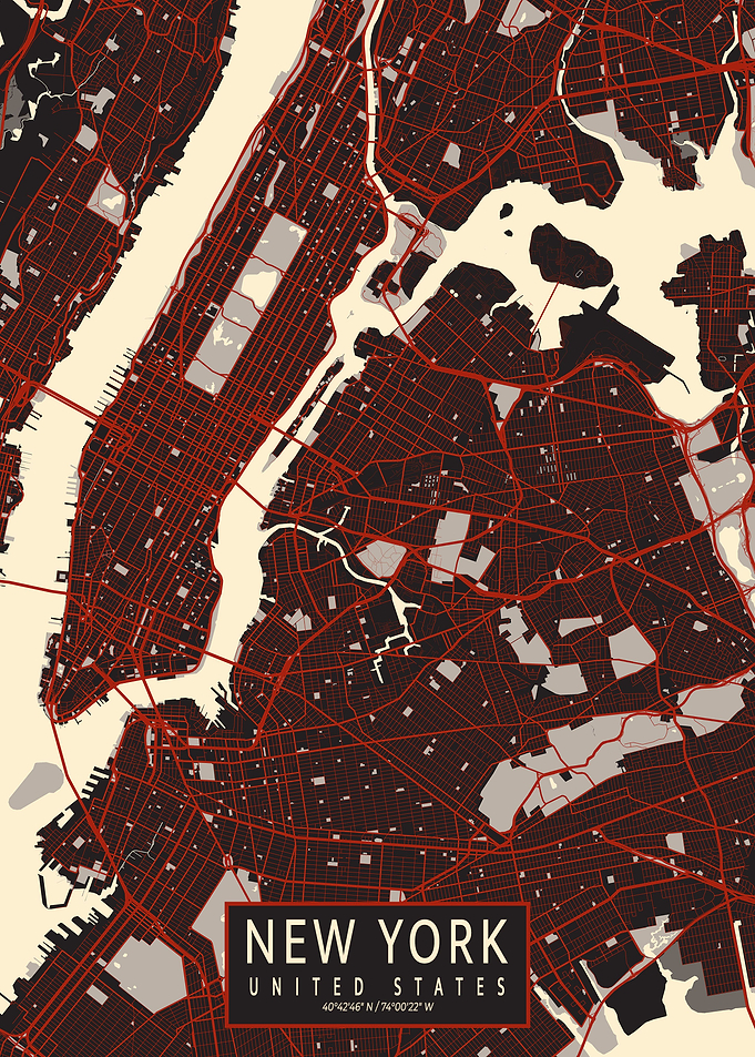 New York City Map Vector