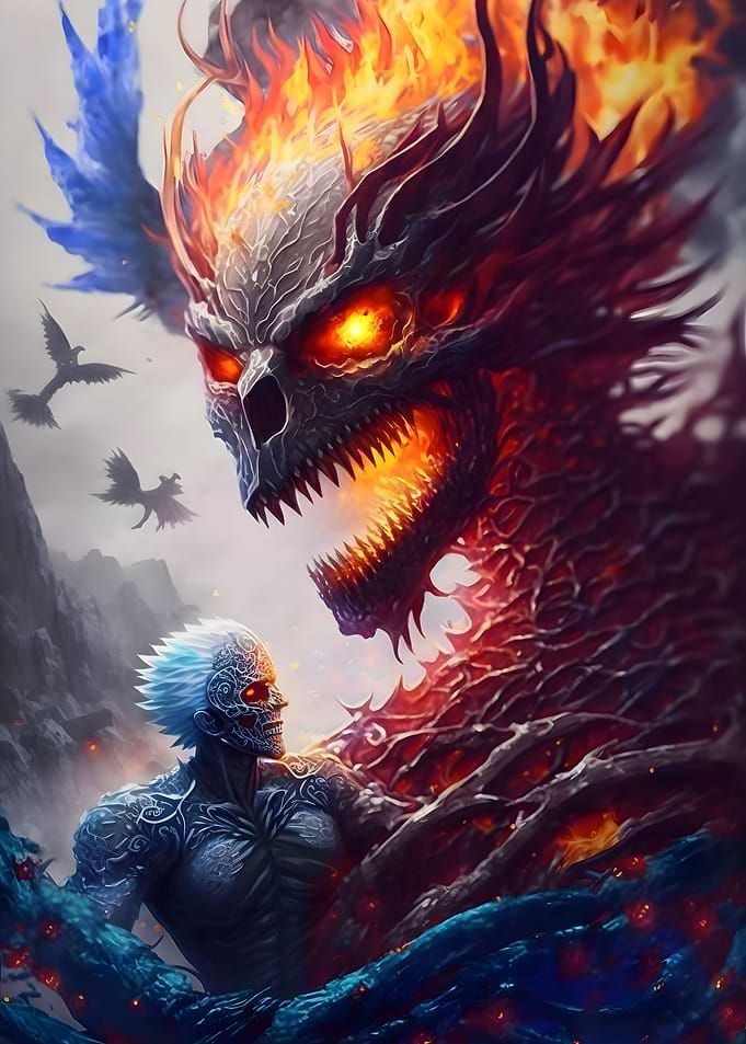 Fiery Skeleton Menace