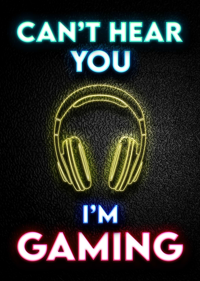 Neon Gaming Poster