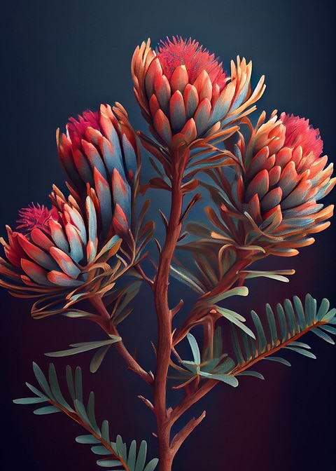 Vivid Botanical Art — Australian botanical metal print