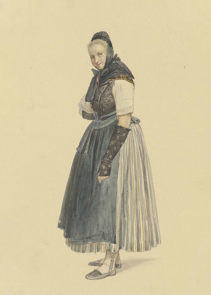 Standing peasant woman