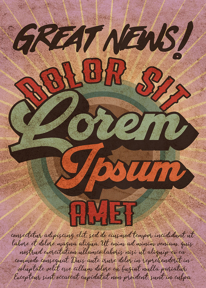 Lorem Ipsum funny Retro
