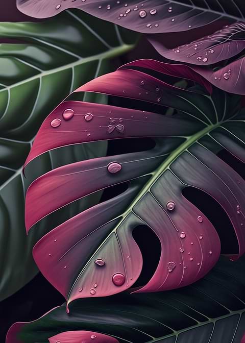 Monstera Bliss — monstera botanical metal print