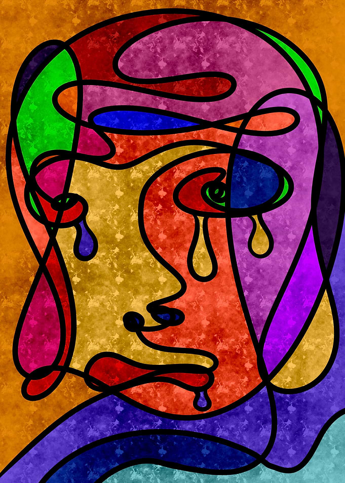 Abstract face paintings