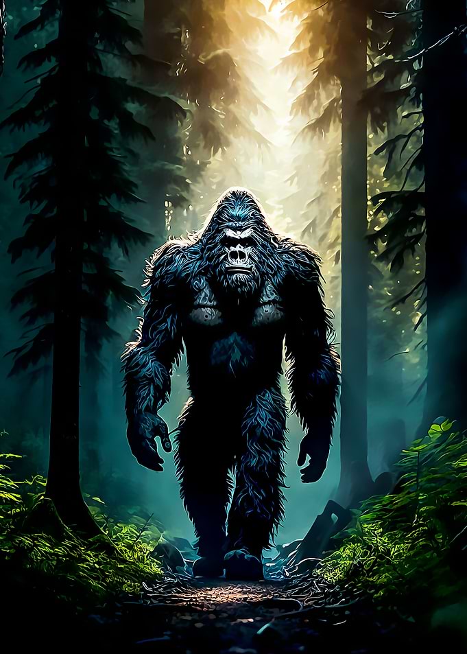 Bigfoot in forest